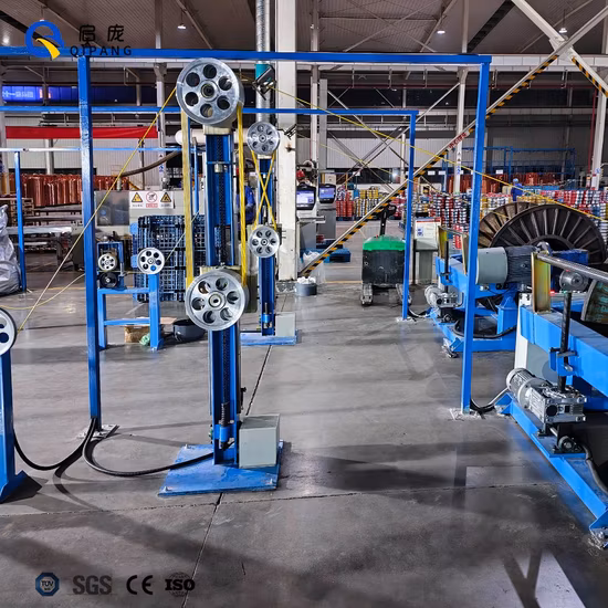 Máquina enrolladora de cable Pn630/1250 Recogida y pago con brazos deslizantes para tambores^