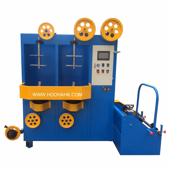 Cinta de acero de tipo vertical de fábrica original Máquina para envolver/encintar cintas de metal para blindaje de cables