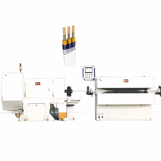 Máquina de bobinado y blindaje de cable plano con bomba sumergible sin rociado